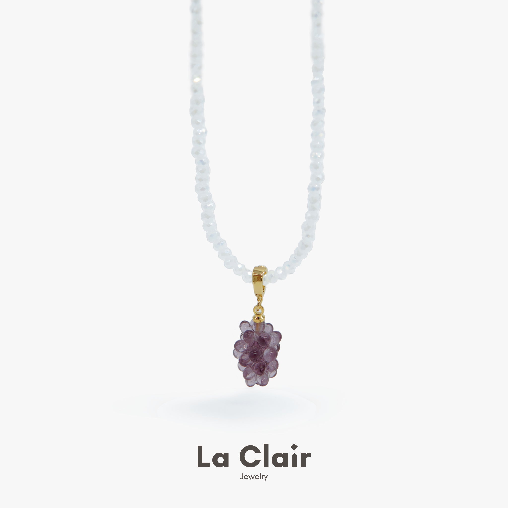 Crystal Grape Pendant Necklace_5