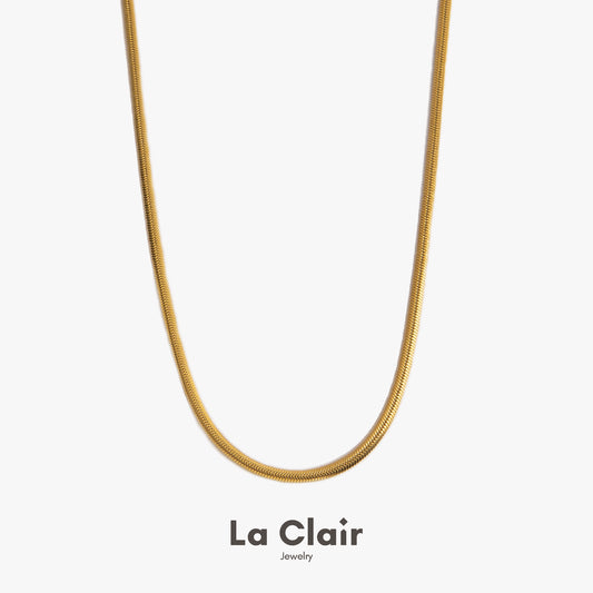 Minimalist Snake Bone Chain Necklace