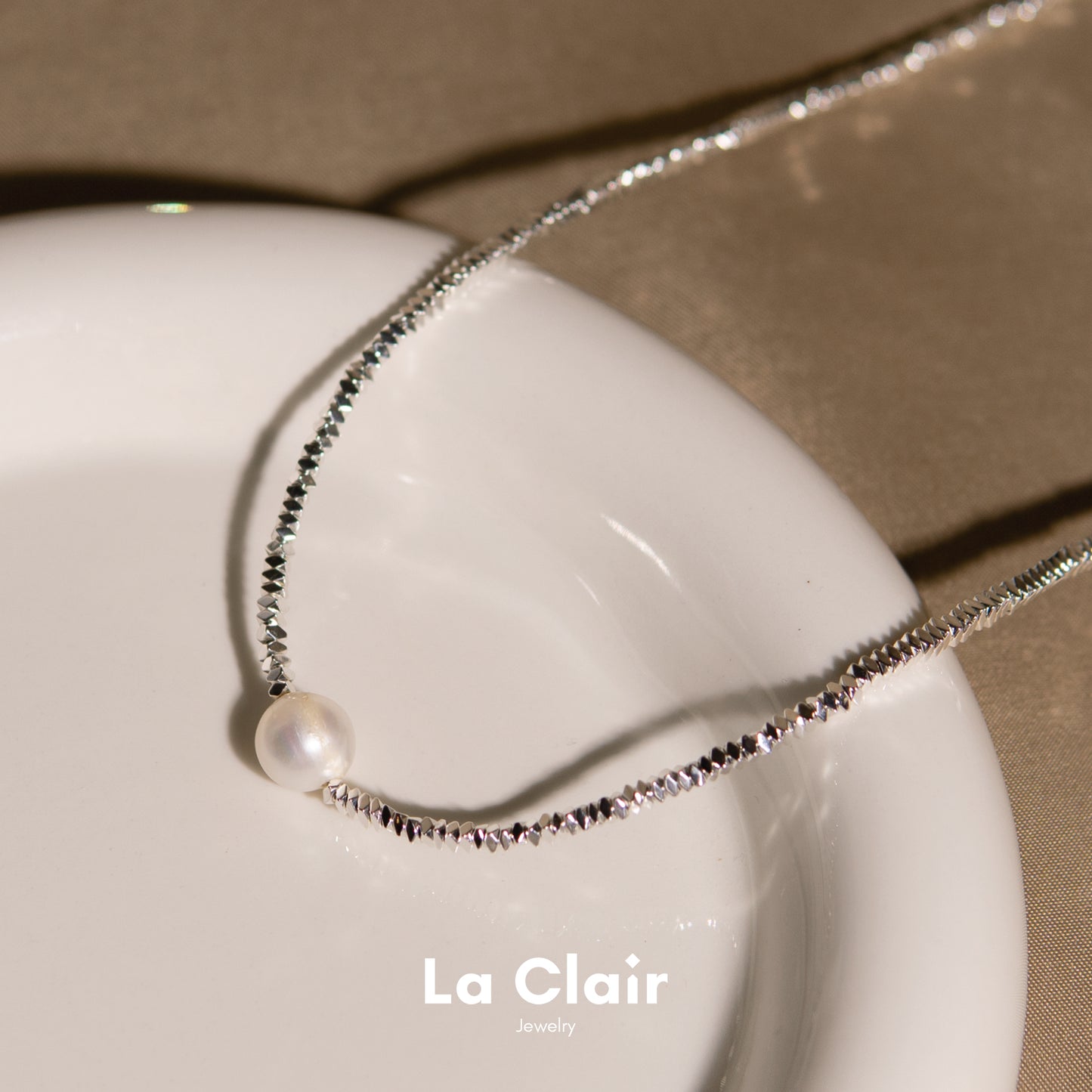 Solitaire Pearl on Silver Strands Necklace_2