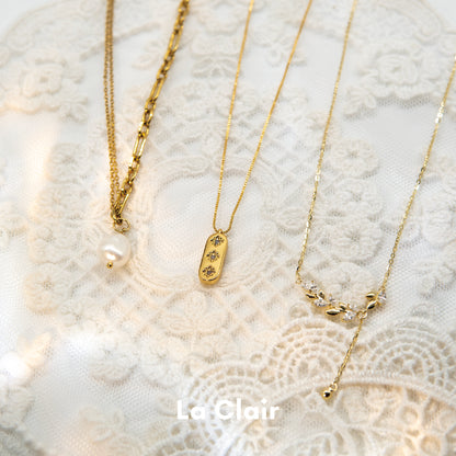 Oval Square Pendant Necklace