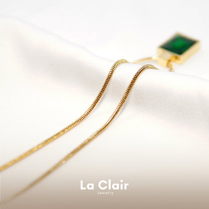 Green Rectangular Necklace