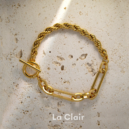 Half-Rope & Half-Figaro Chain Bracelet