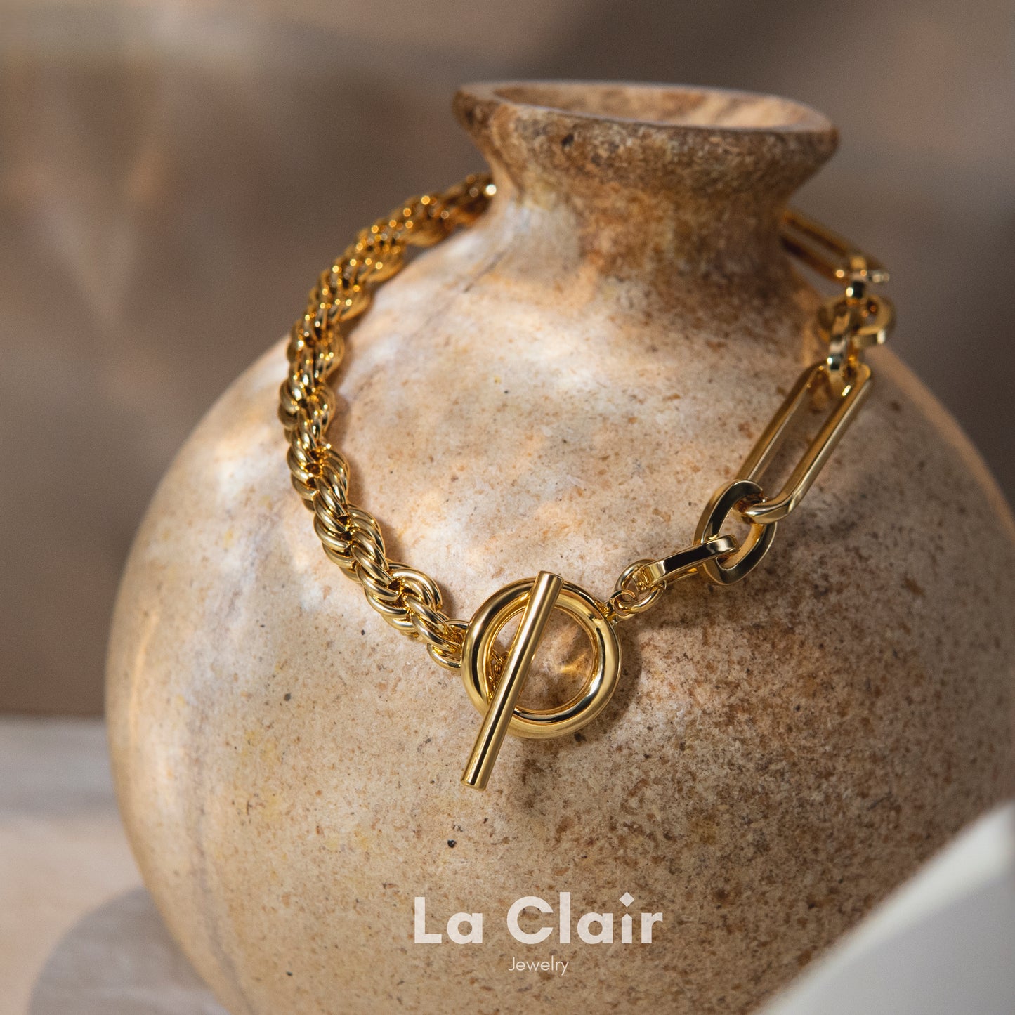 Half-Rope & Half-Figaro Chain Bracelet
