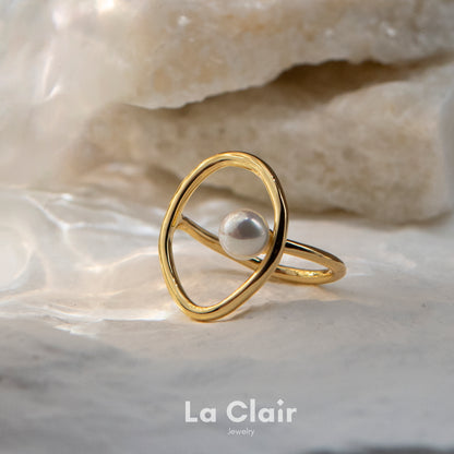 Pearl Orbit Ring