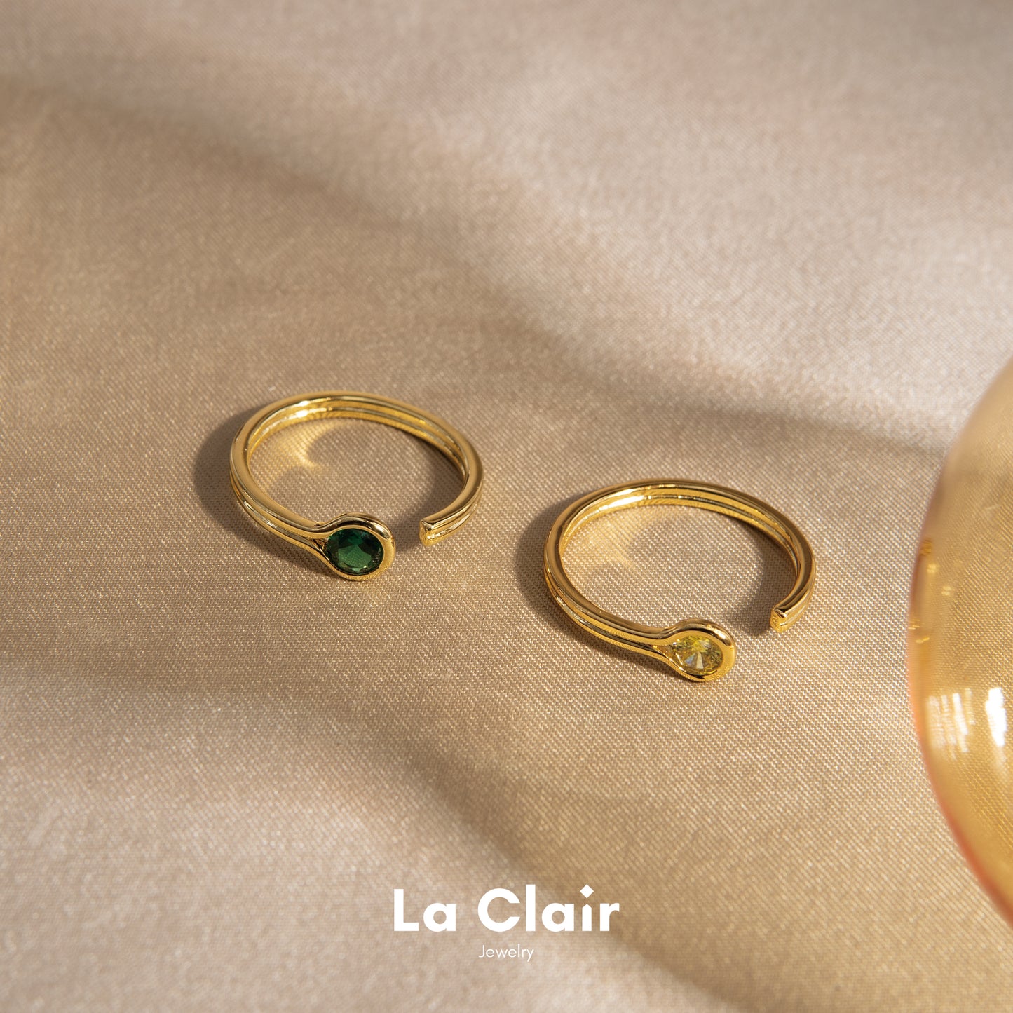 Colored Zircon open ring