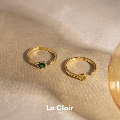Colored Zircon open ring
