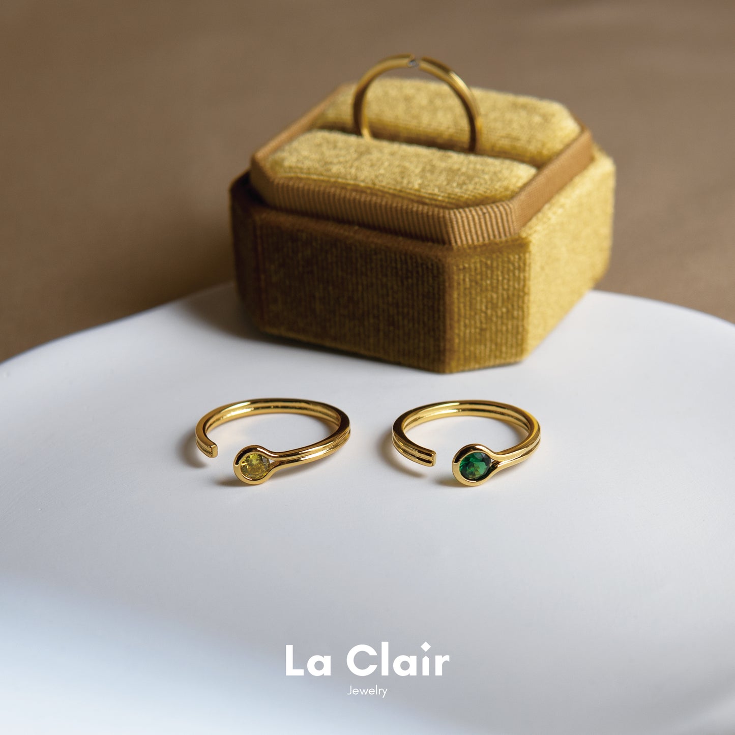 Colored Zircon open ring