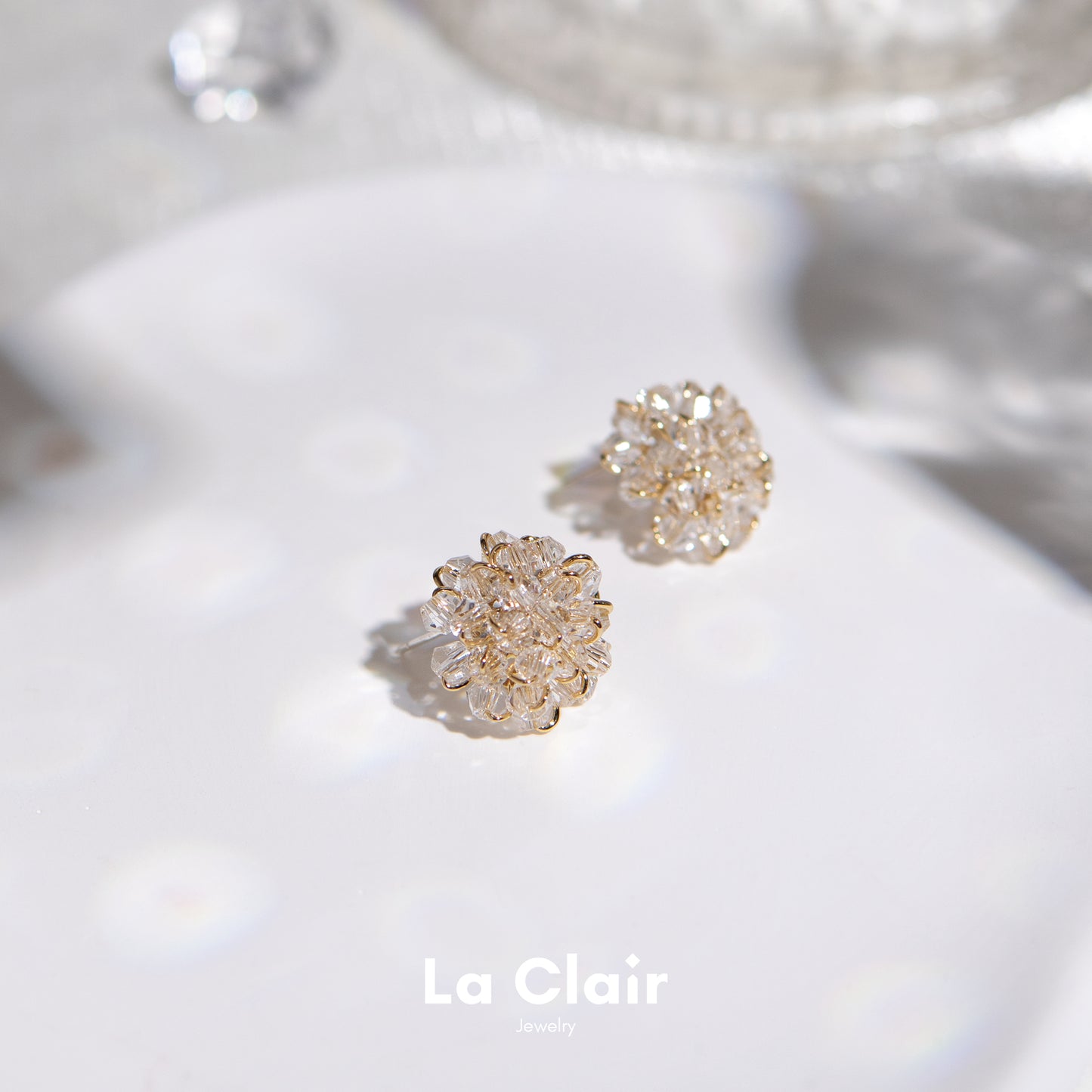 Crystal Flower Earrings