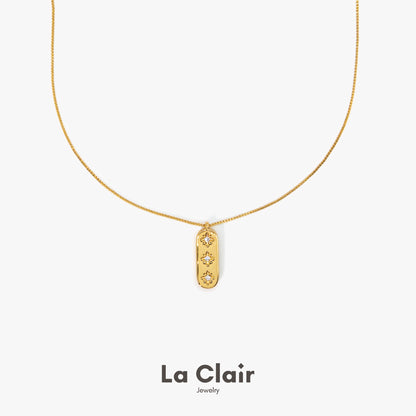 Oval Square Pendant Necklace