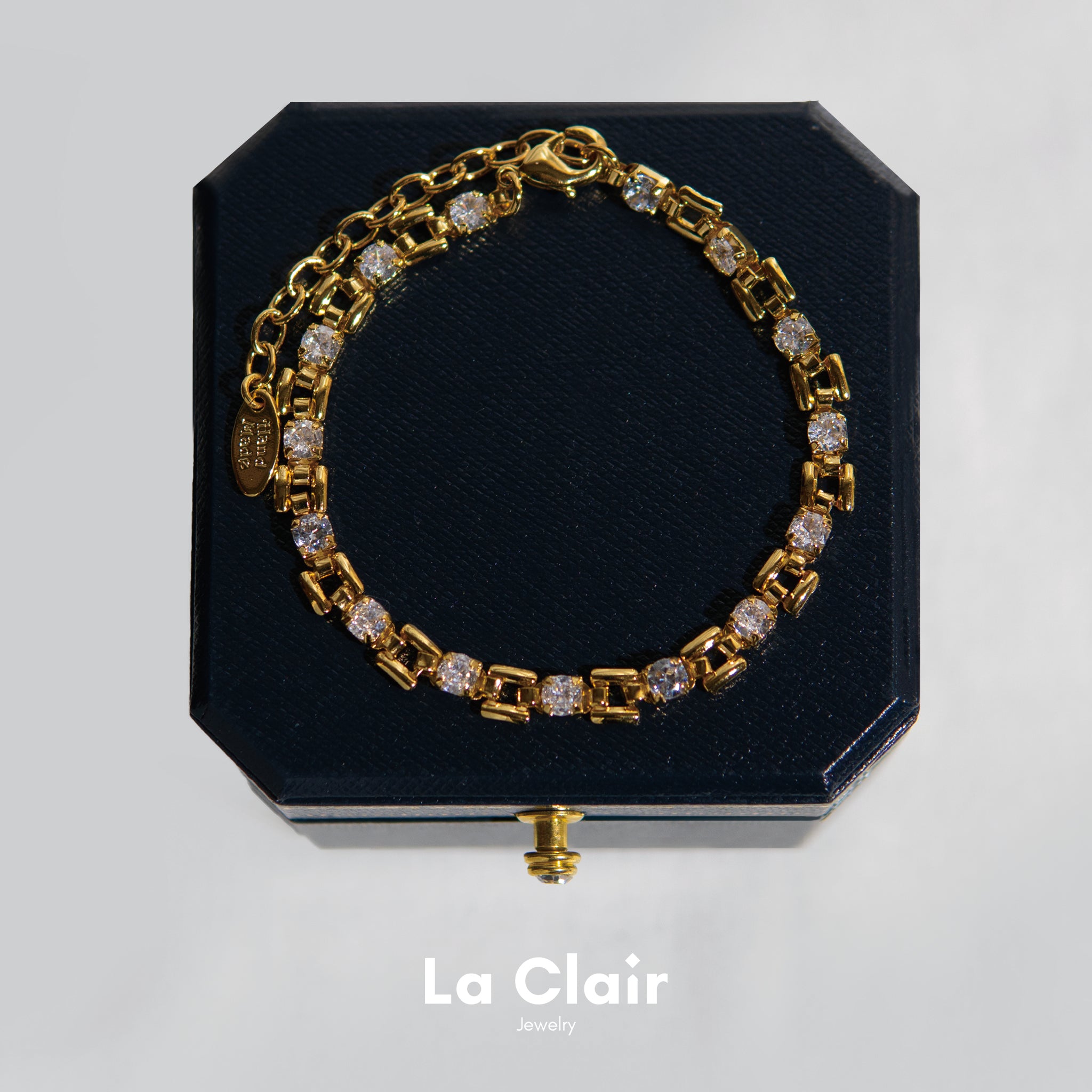 Cuban Curb Chain Crystal Bracelet