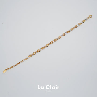 Cuban Curb Chain Crystal Bracelet