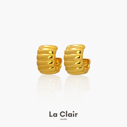 Golden Chic Stripes Earrings