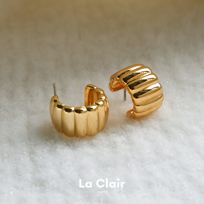 Golden Chic Stripes Earrings