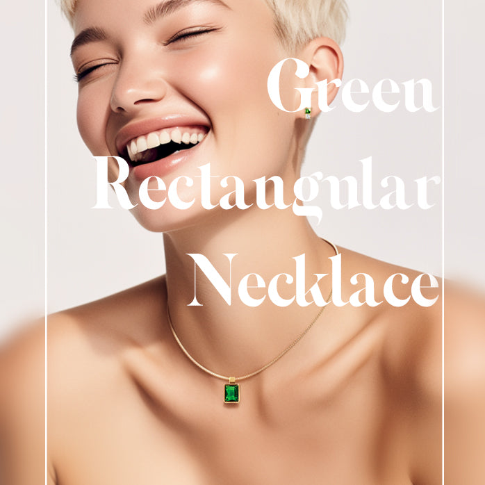 Green Rectangular Necklace