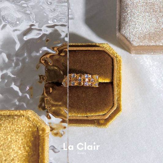 Radiant Elegance Copper Zircon Gold-Plated Open Ring