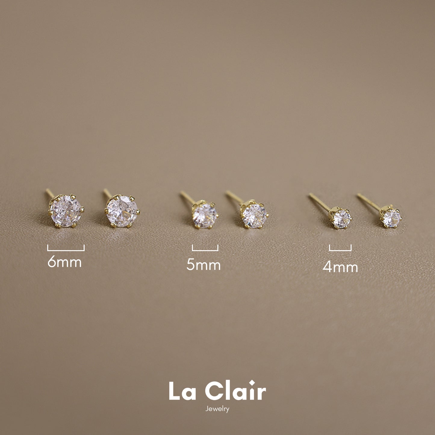 Minimalist Zirconia Stud Earrings