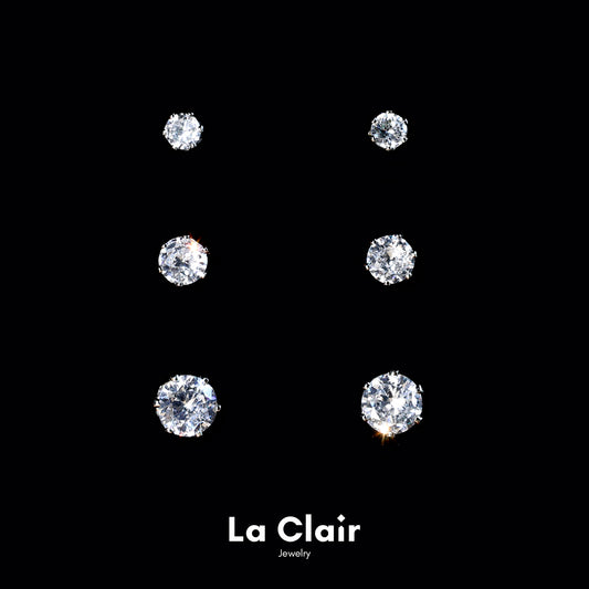 Minimalist Zirconia Stud Earrings