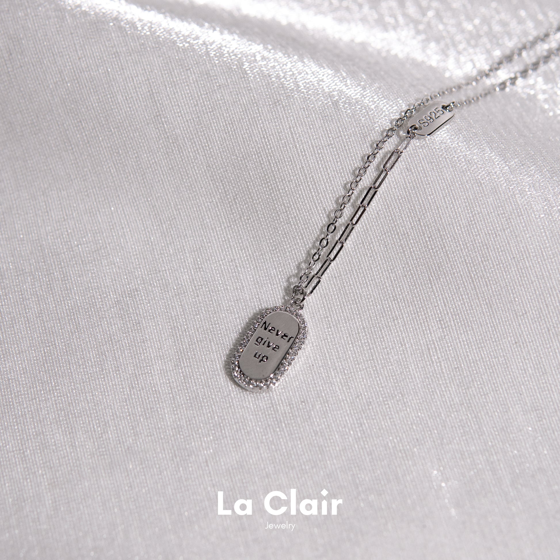 Never-Give-up Silver Necklace_1