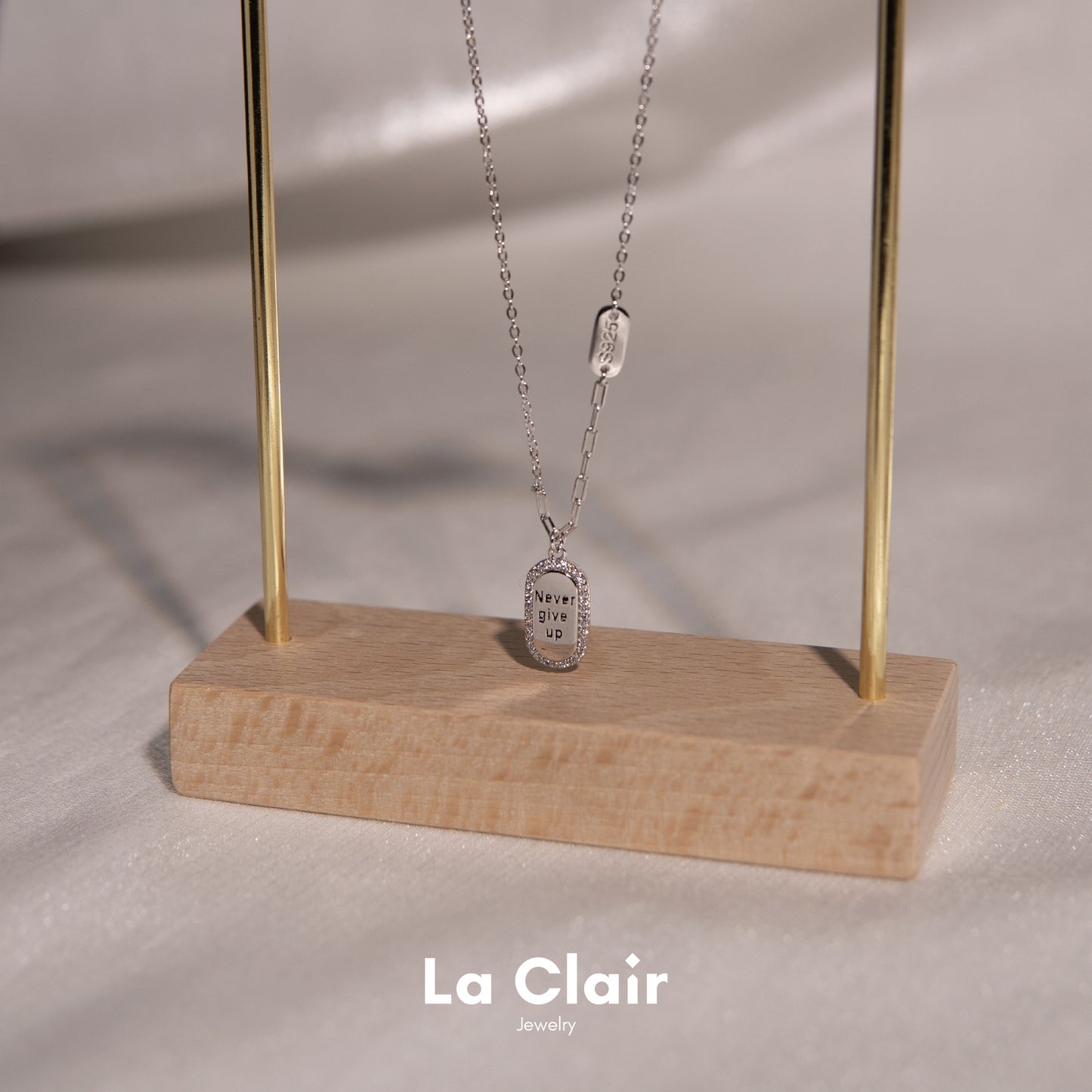 Never-Give-up Silver Necklace_2