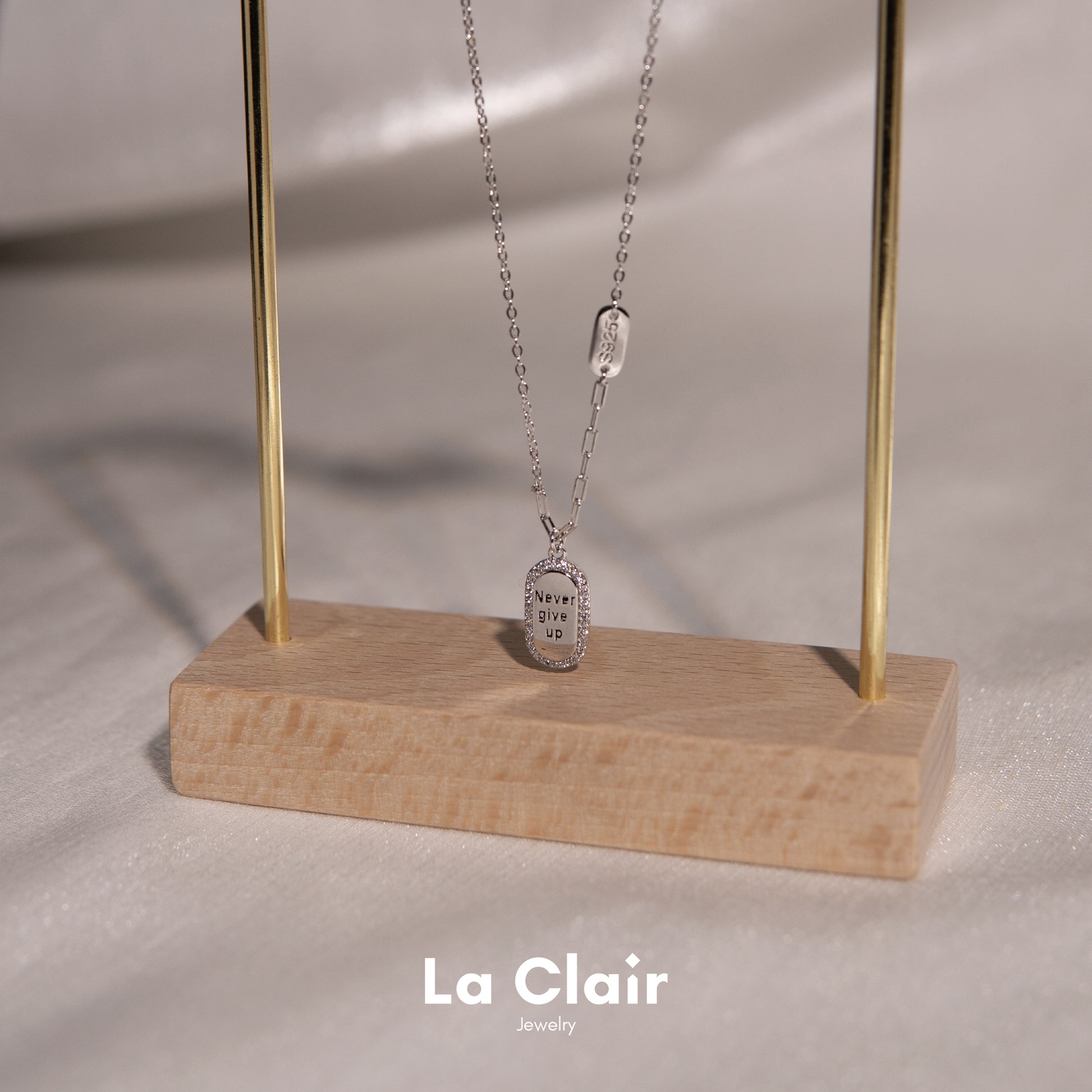 Never-Give-up Silver Necklace_2