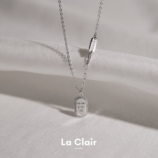 Never-Give-up Silver Necklace_3