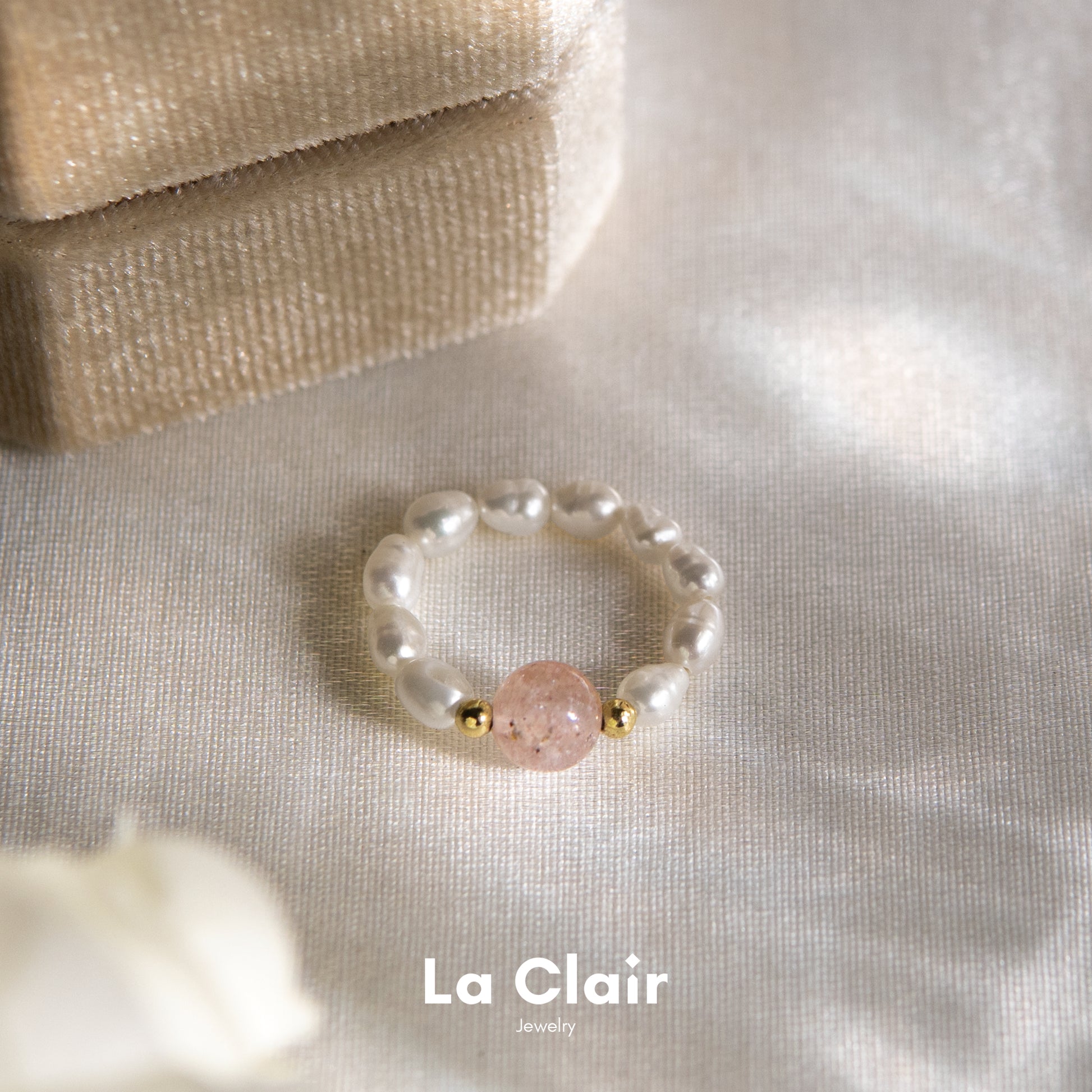 Pink Crystal Pearl Ring_4