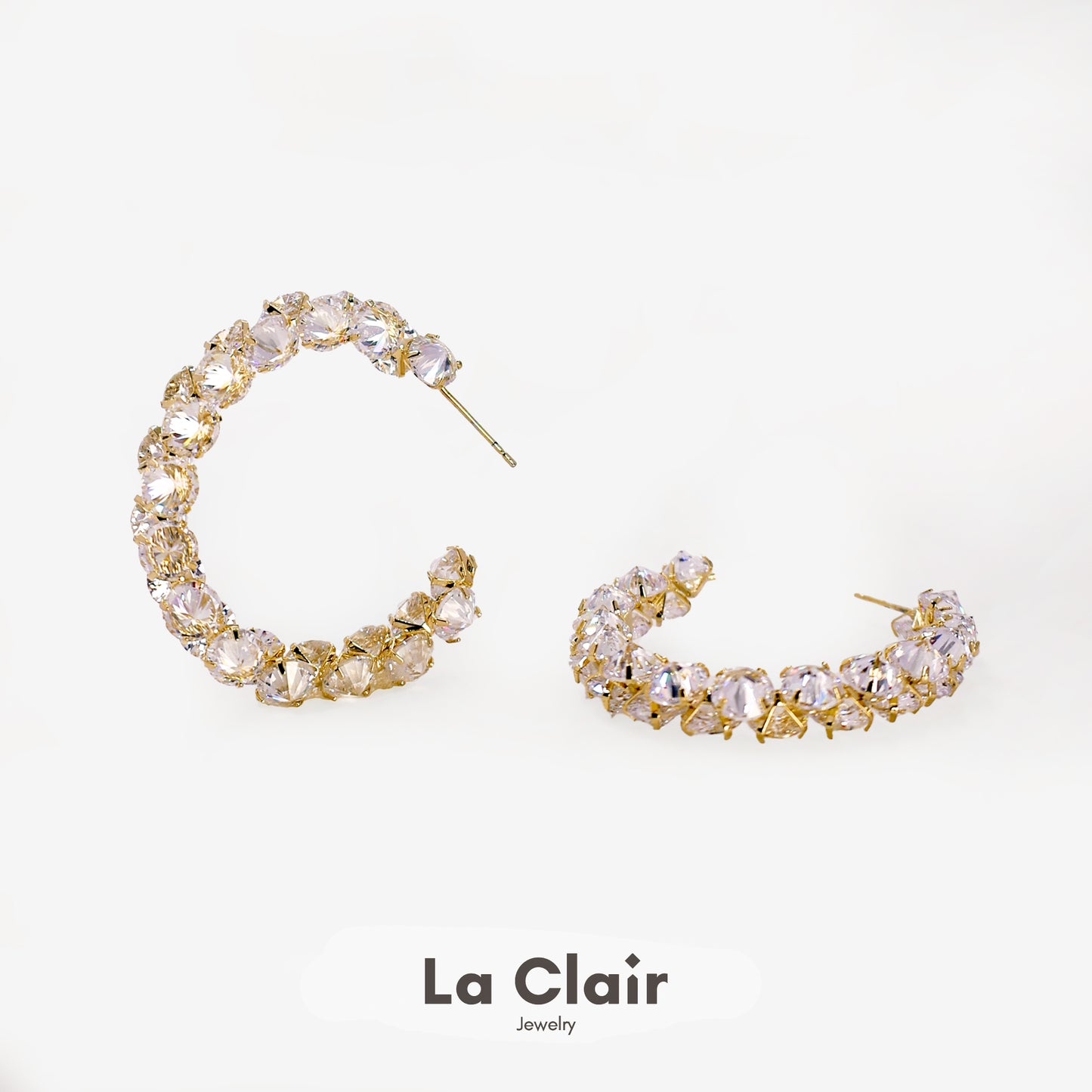 Sparkling Crystal Hoop Earrings