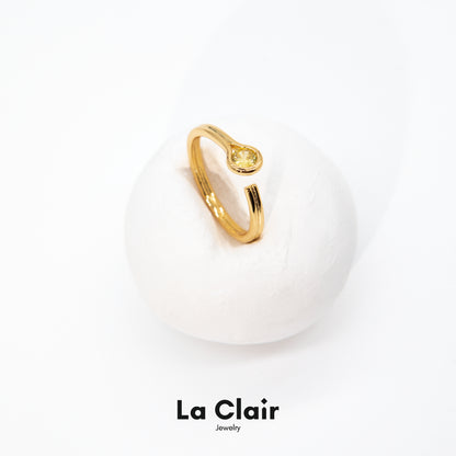 Colored Zircon open ring